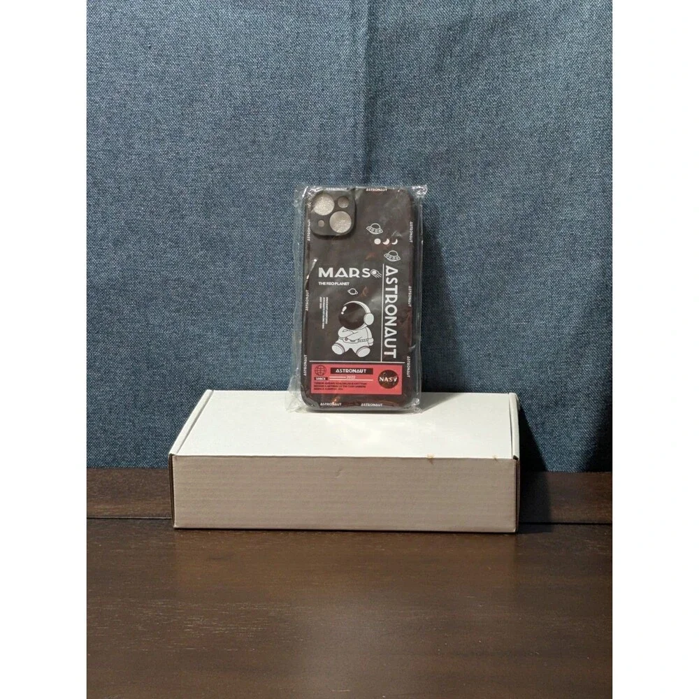 Astronaut Space Phone Case iPhone 14 Pro Max Slim Black TPU NASA Style Cover New